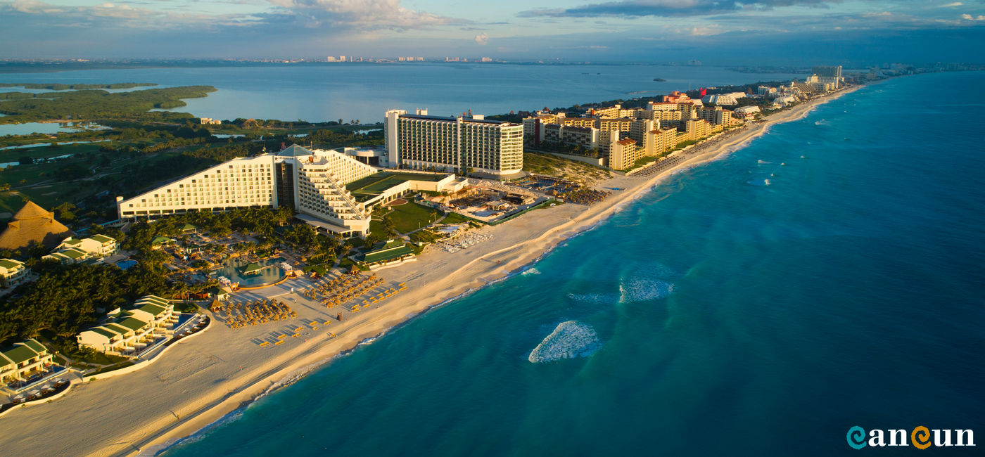Image: PHOTO: Aerial view of Cancun, Mexico. (Photo courtesy of Quintana Roo Tourism Board)